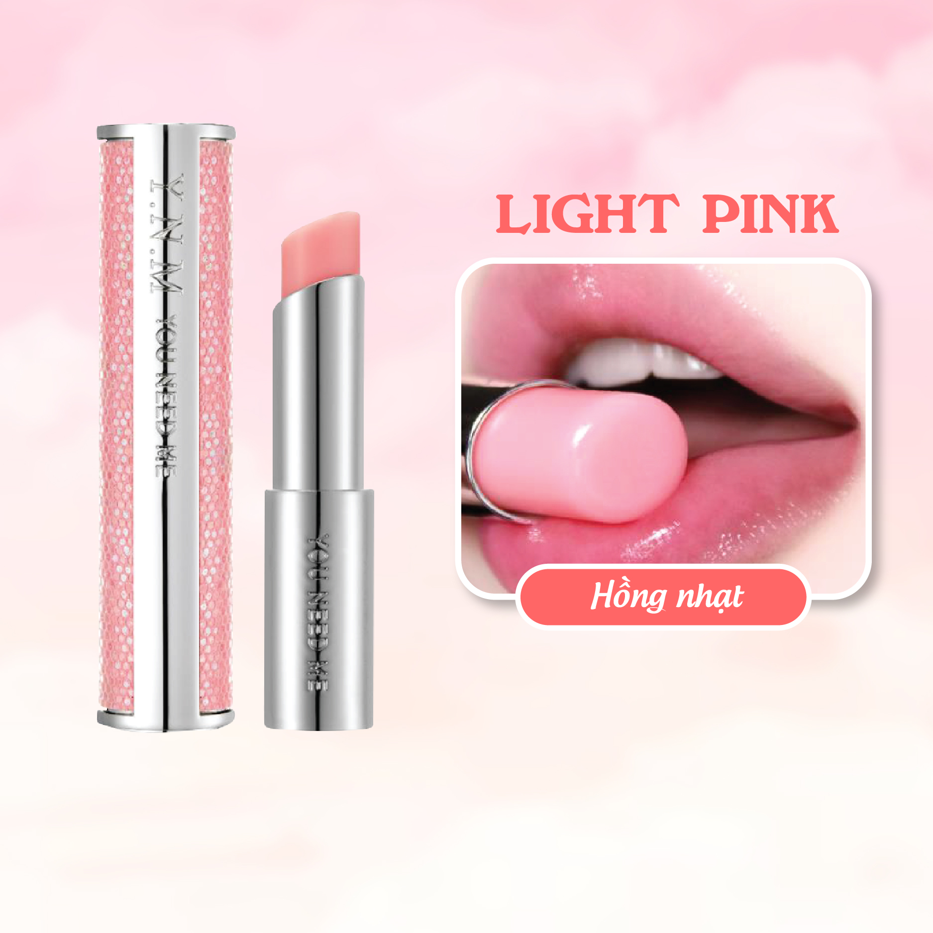 Son dưỡng môi Mềm Môi, Hết Thâm Có Màu Hồng Nhạt YNM Candy Honey Light Pink Lip Blam 3g