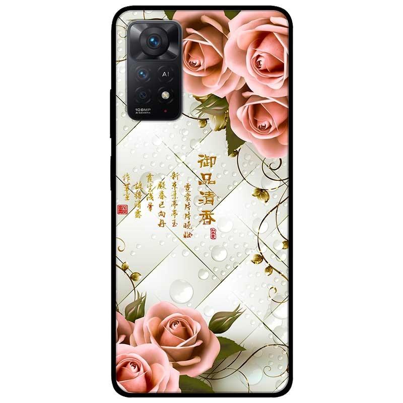 Ốp lưng dành cho Xiaomi Redmi Note 11 Pro 5G - Hoa Hồng Nền Sọc
