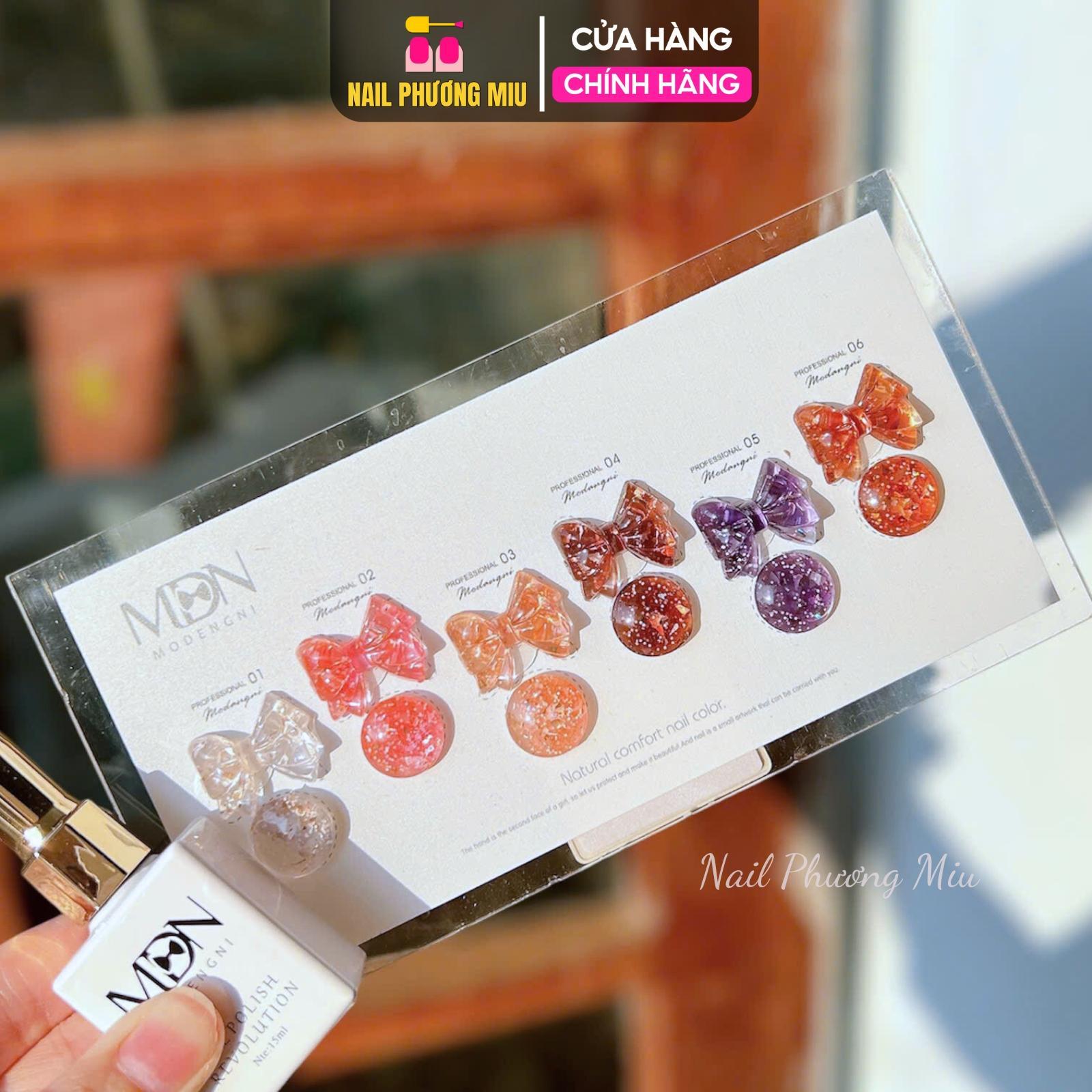 Set Sơn Gel Xà Cừ 6 Chai Kèm Bảng Trang Trí Móng, Chất Sơn Đặc Mướt, Bóng Mượt Tự Nhiên, Làm Nail Tạo Nhiều Kiểu Rực Rỡ khảm  xà Nữ