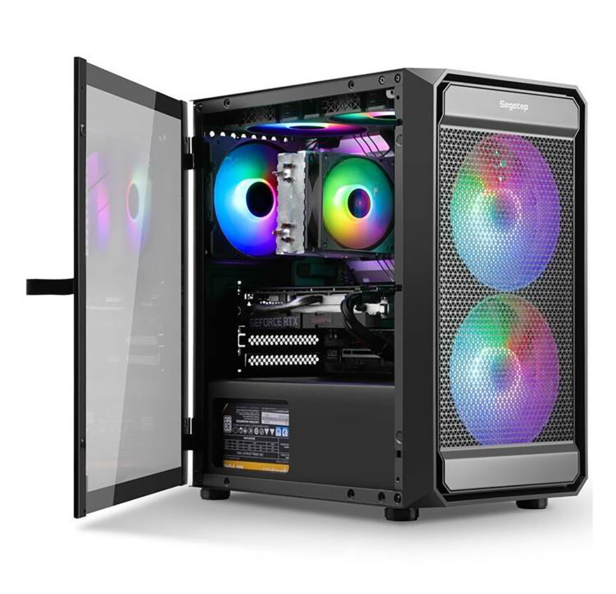 Vỏ Case Máy Tính Segotep Artis 2F M-ATX Black /White /Pink -Hàng nhập khẩu