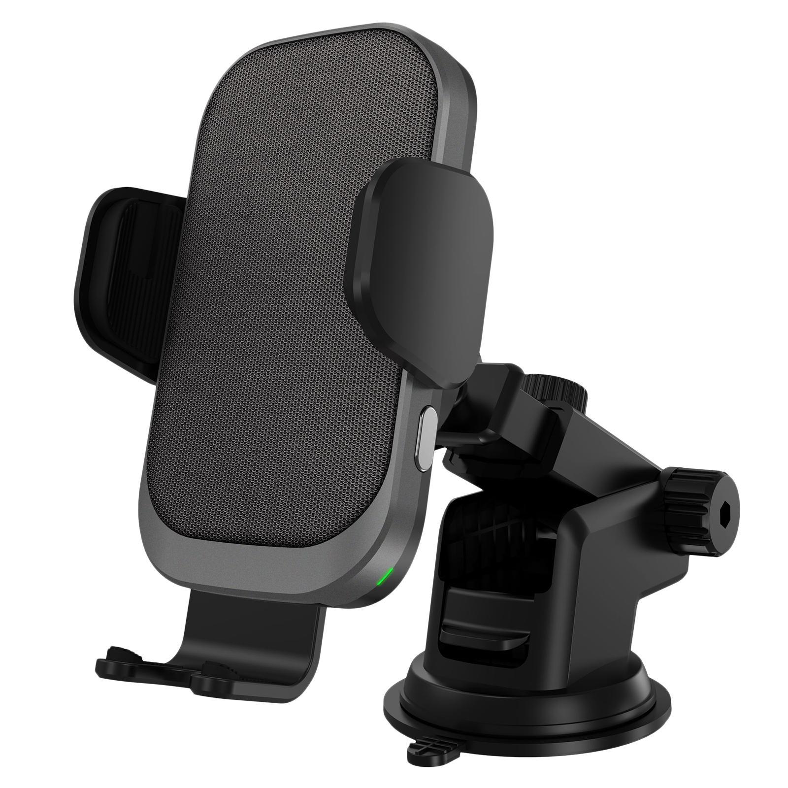 Wireless Car Charger Mount Auto-Clamping  15W 10W 7.5W Phone Holder Black