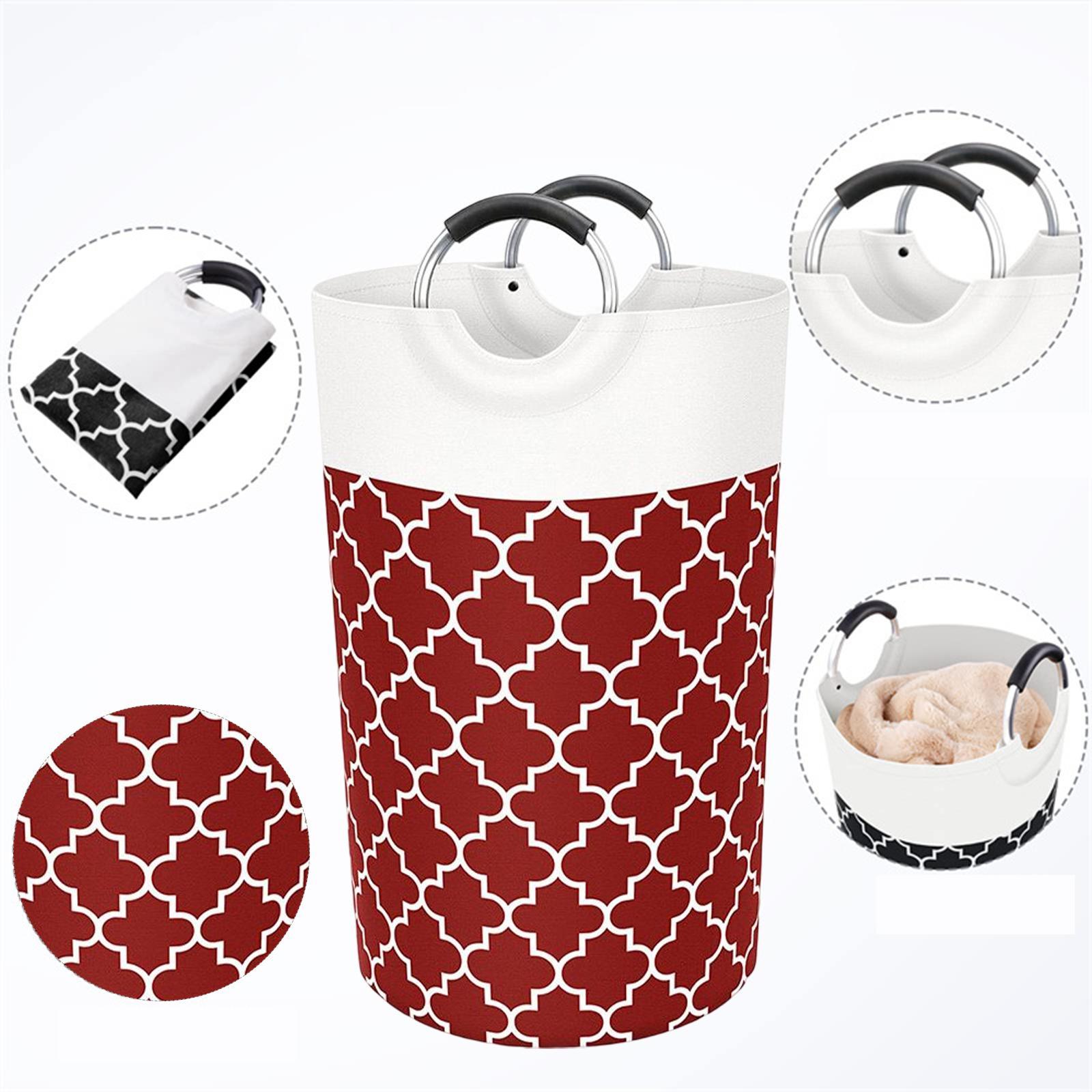 2Pcs Laundry Organizer Bag Storage Clothes Basket for Bathroom