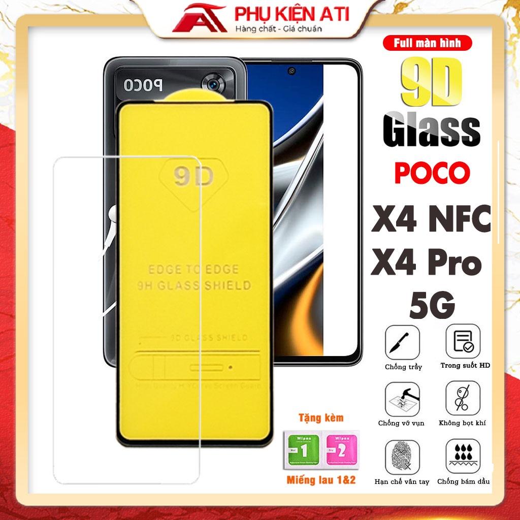 Kính cường lực Poco X4 NFC / X4 Pro 5G- Full màn hình 9D và Ko full Trong suốt - Phụ kiện ATI