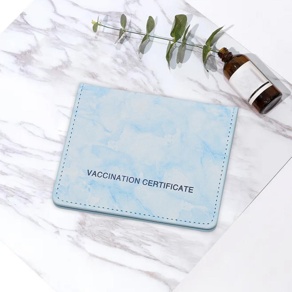 2x Vaccination Card Protective Cover Leather CDC Card Holder Cover holder