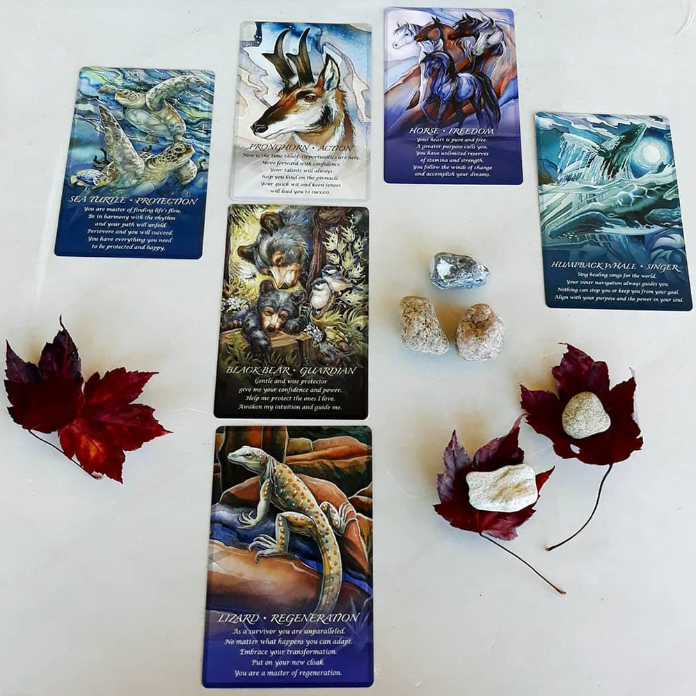 Bộ Bài Spirit Of The Animals Oracle 52 Lá Bài Tặng Đá Thanh Tẩy
