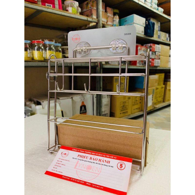 Kệ treo dao muôi thìa dán tường INOX 304