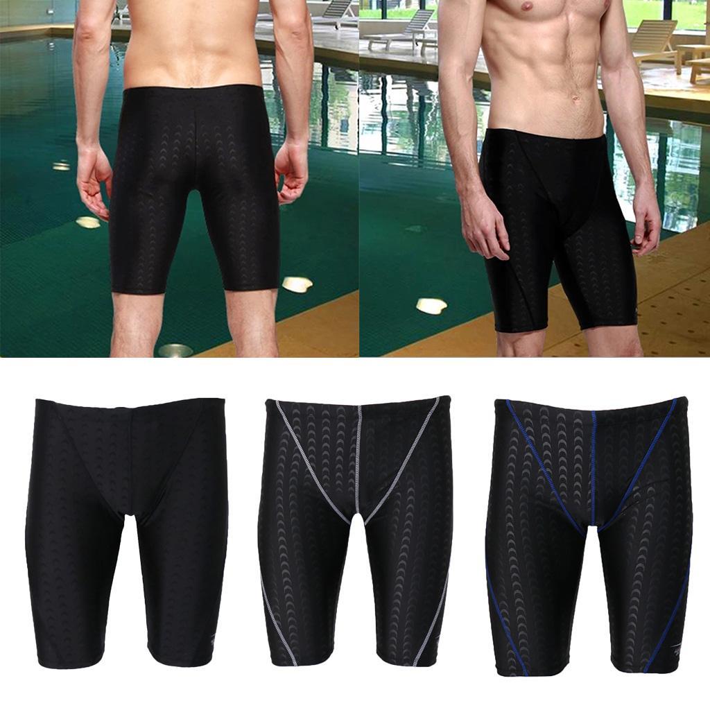 Elastic & Breathable Mens Swim Trunks Boxer Shorts Pants Swimming Swimwear