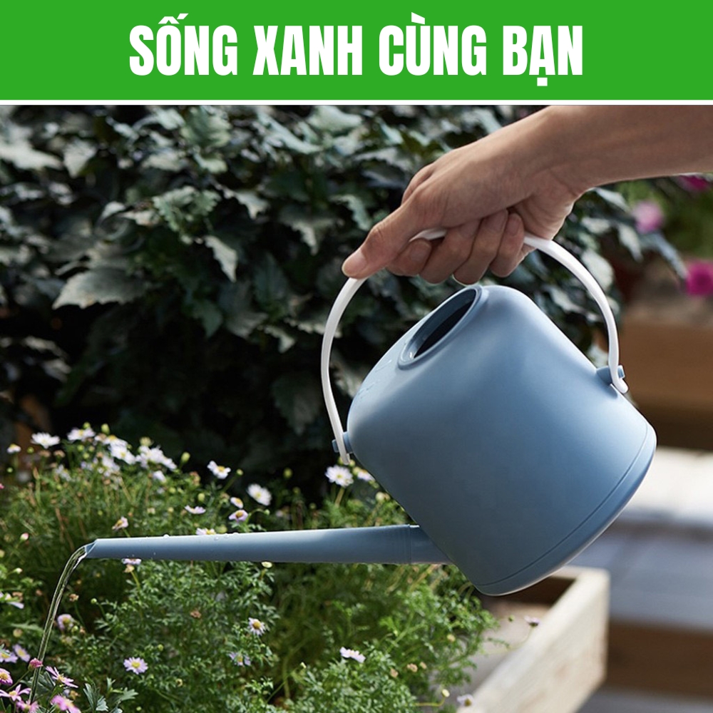 Bình tưới cây trong nhà nhỏ gọn cầm tay tiện lợi 1,8 lít