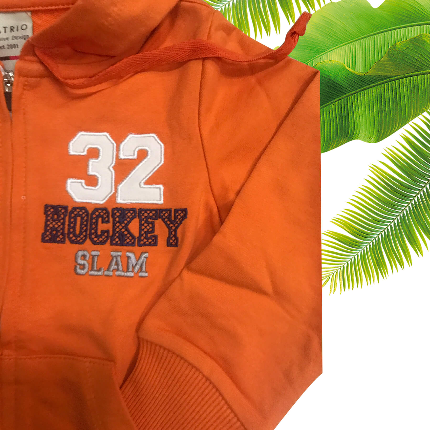 ÁO KHOÁC TRẺ EM CATRIO TỪ 2 ĐẾN 14 TUỔI hình HOCKEY 32, 100% cotton an toàn, kéo khóa dọc, có mũ là loại quần áo trẻ em giữ ấm nhẹ nhàng vào mùa thu cho bé