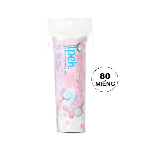 [ Tặng 5 miếng mặt nạ HQ ] Combo 1 thùng bông tẩy trang Ipek 80 miếng (30 gói x 80)