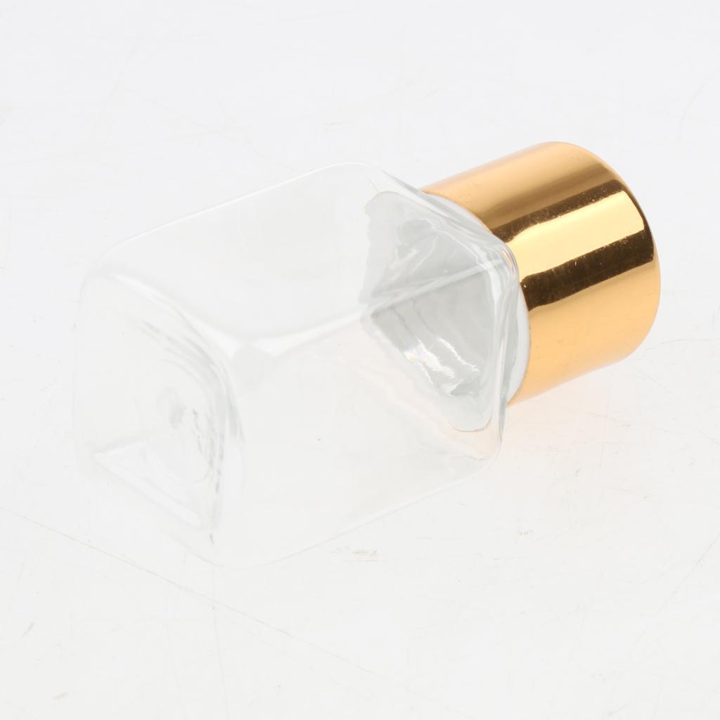 6pcs Transparent Refillable Empty Essential Oil Bottles Cosmetic Container Holder 10ml