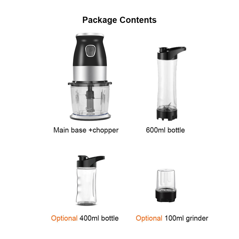Máy Xay Đa Năng Thực Phẩm Mishio MK258 1.8 Lít – Kèm 2 Cối Xay - Hàng chính hãng