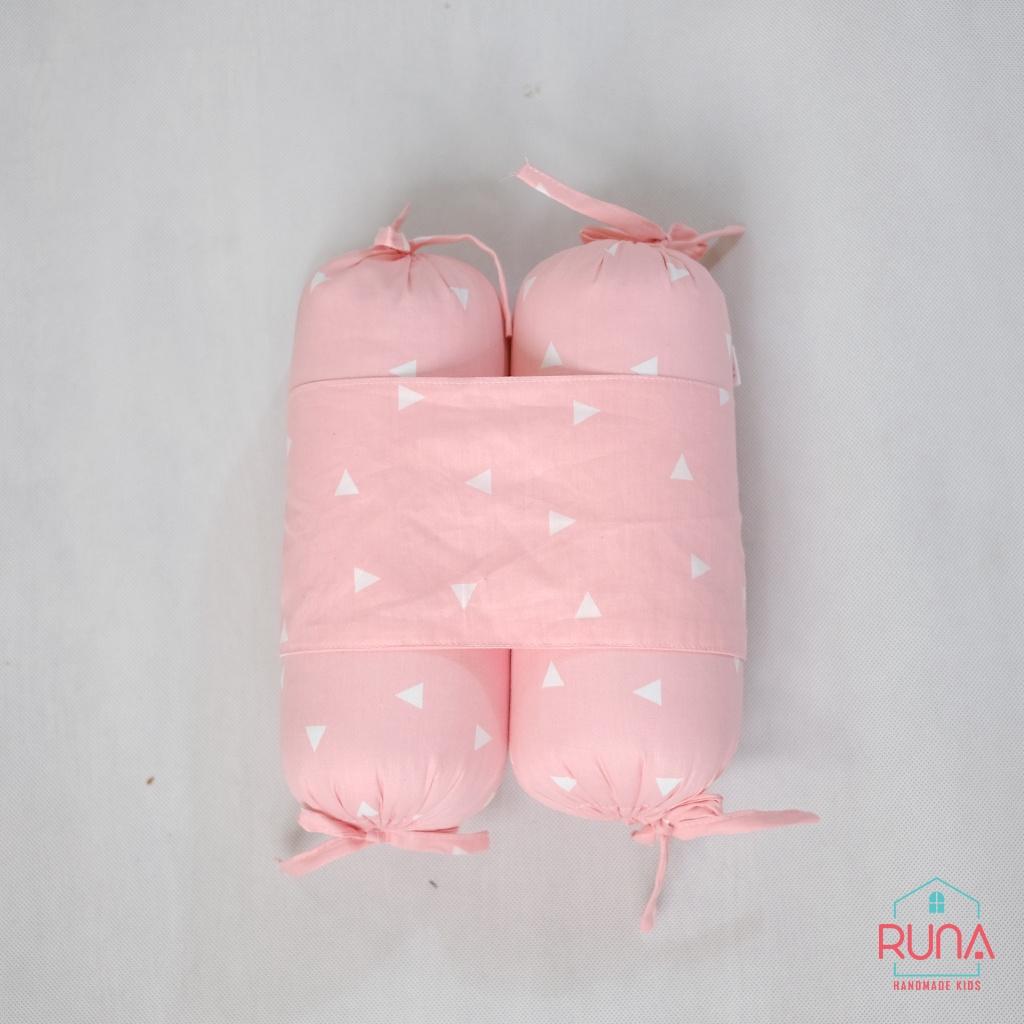 Gối chặn cho bé RUNA KIDS chất liệu cotton Hàn 100% cao cấp, mềm mịn, an toàn cho bé