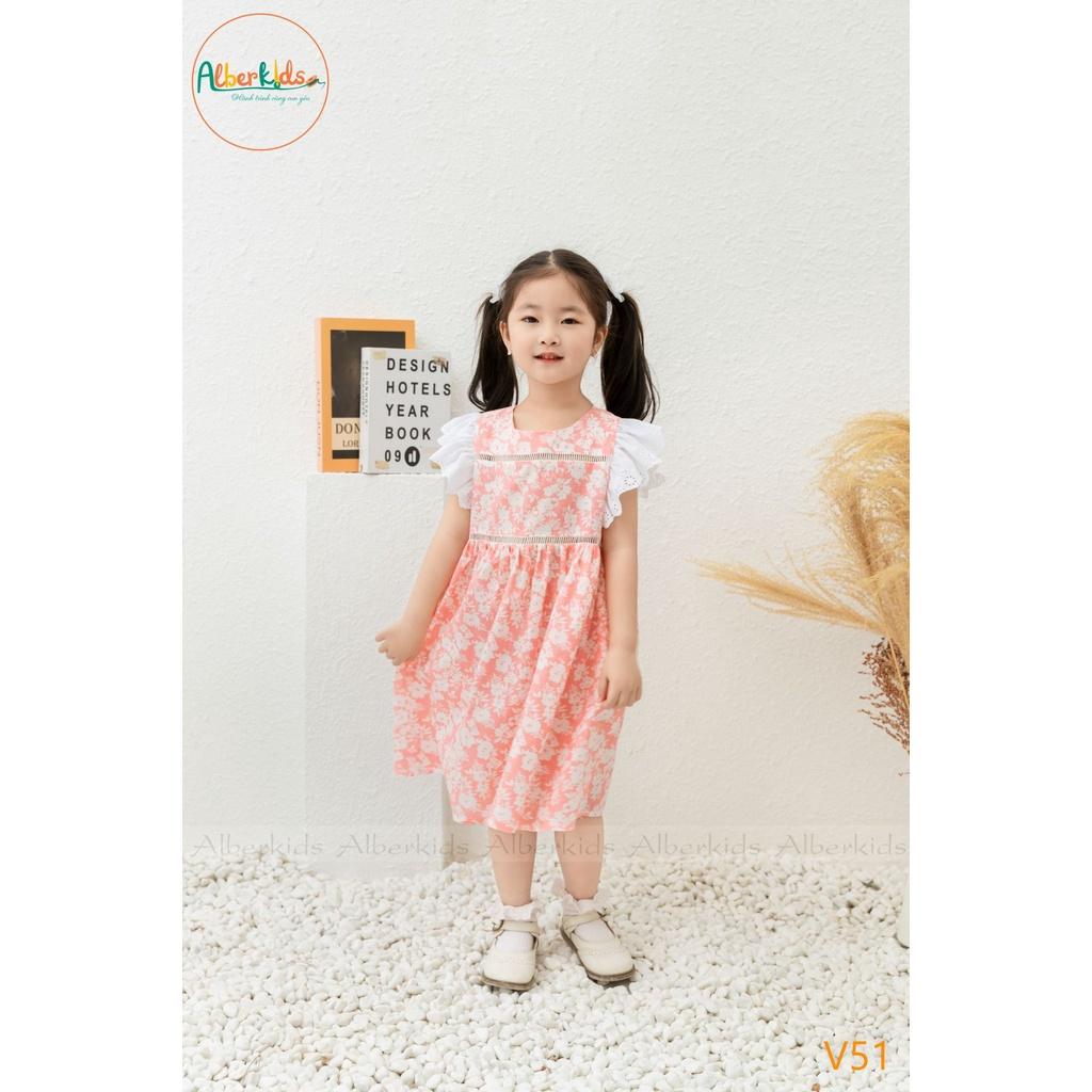 Váy bé gái ALBERKIDS hoa tay cánh tiên công chúa xinh đẹp cho trẻ em từ 2,3,4,5,6,7,8,9,10,11,12 tuổi [V51