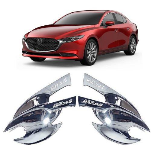 BỘ ỐP TAY CỬA, HÕM CỬA MẠ CROM DÀNH CHO XE MAZDA 3 ĐỜI 2020