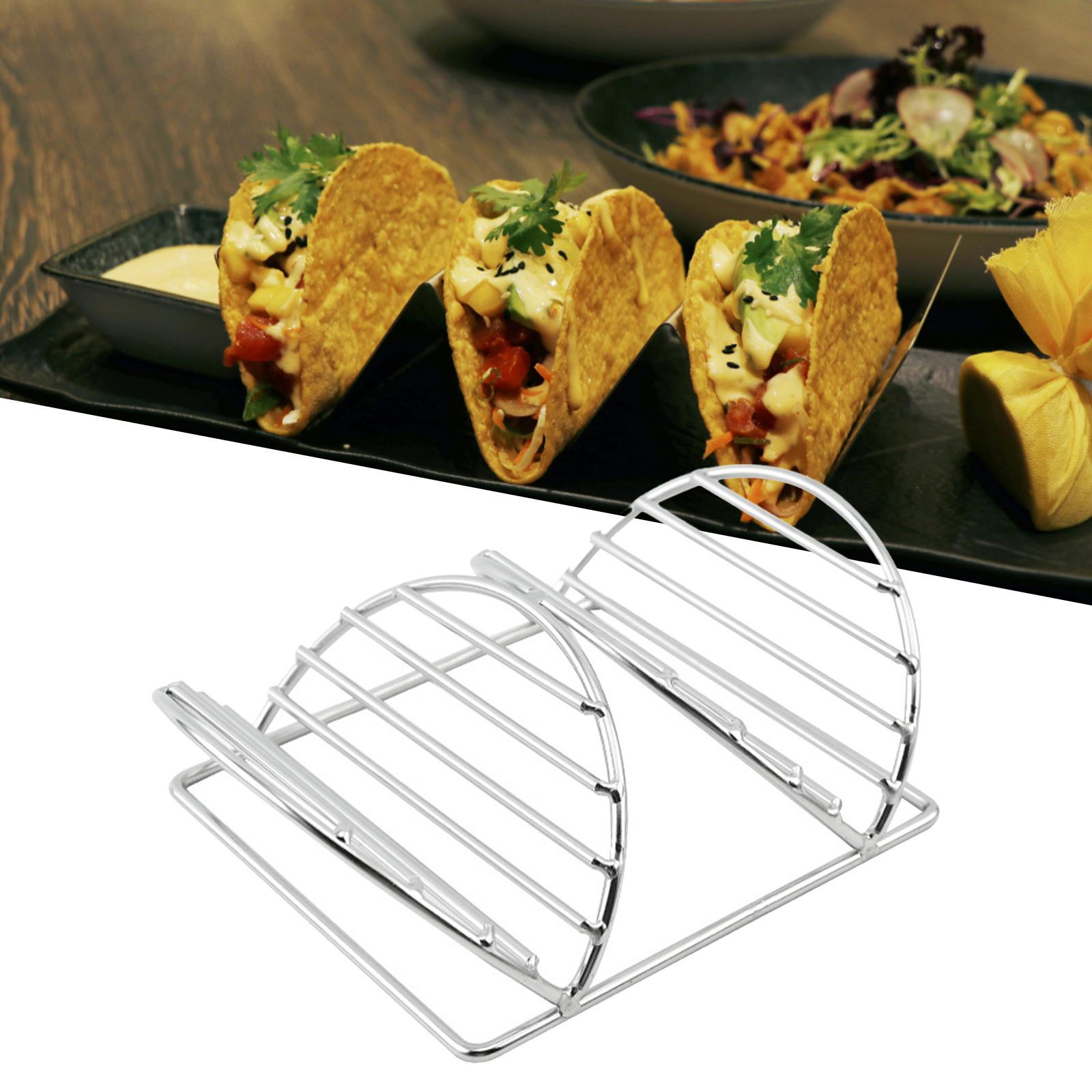Taco Holder Stainless Steel Taco Stand Holds 2