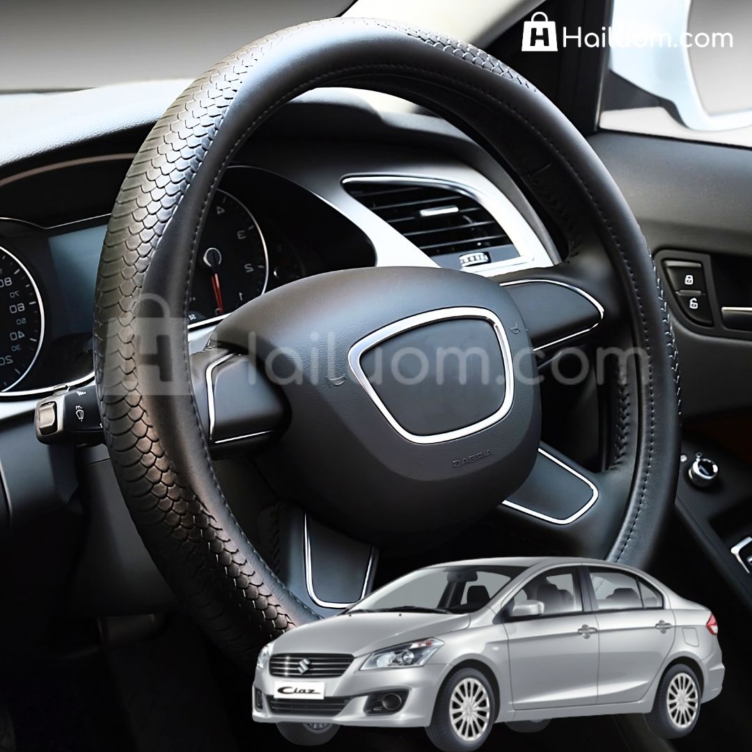 Bọc Vô Lăng ô tô cho SUZUKI CIAZ Da Thật Họa Tiết Da Rắn Cao Cấp