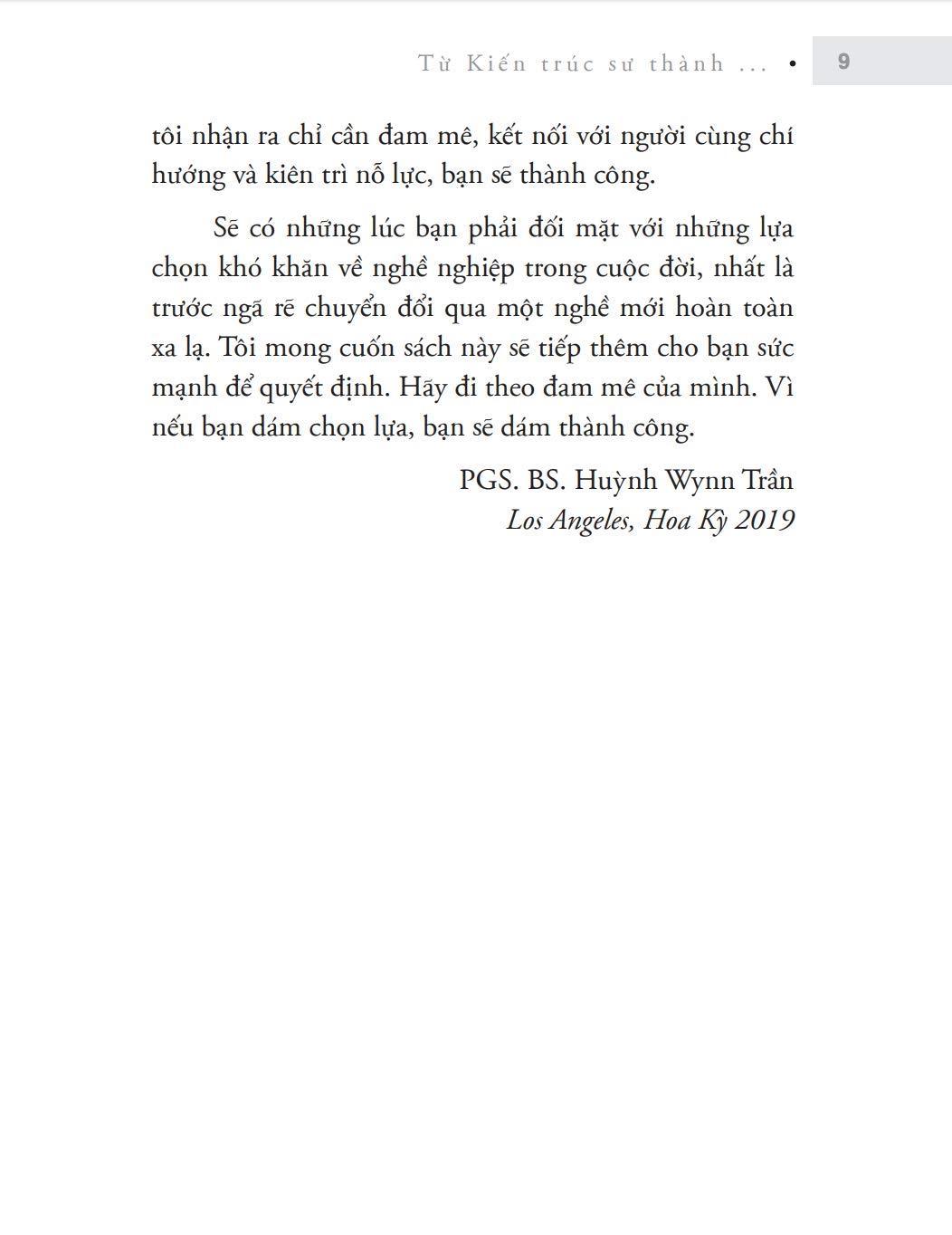 Sách - Từ Kiến Trúc Sư Thành Bác Sĩ Tại Hoa Kỳ - Dám Chọn Lựa, Dám Thành Công (Tái Bản 2023)