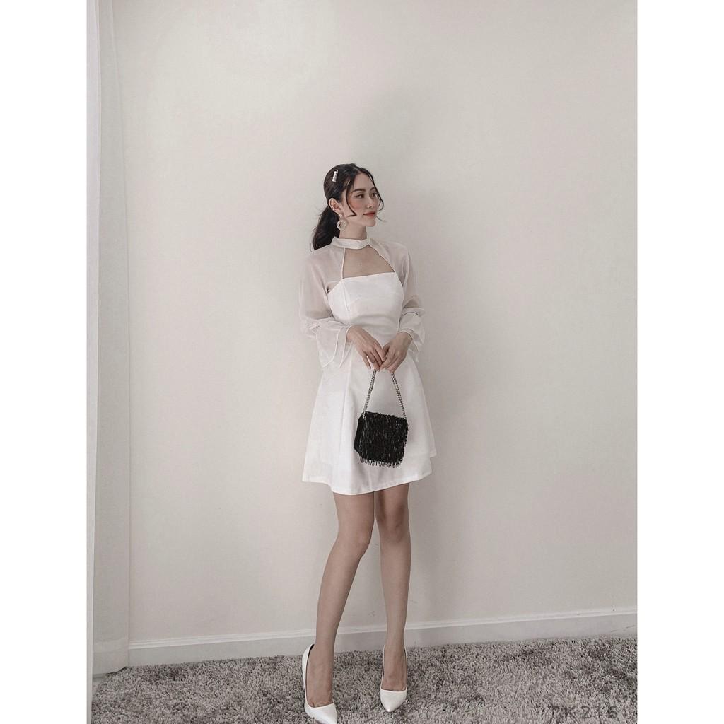 Đầm xoè phối voan Cực xinh