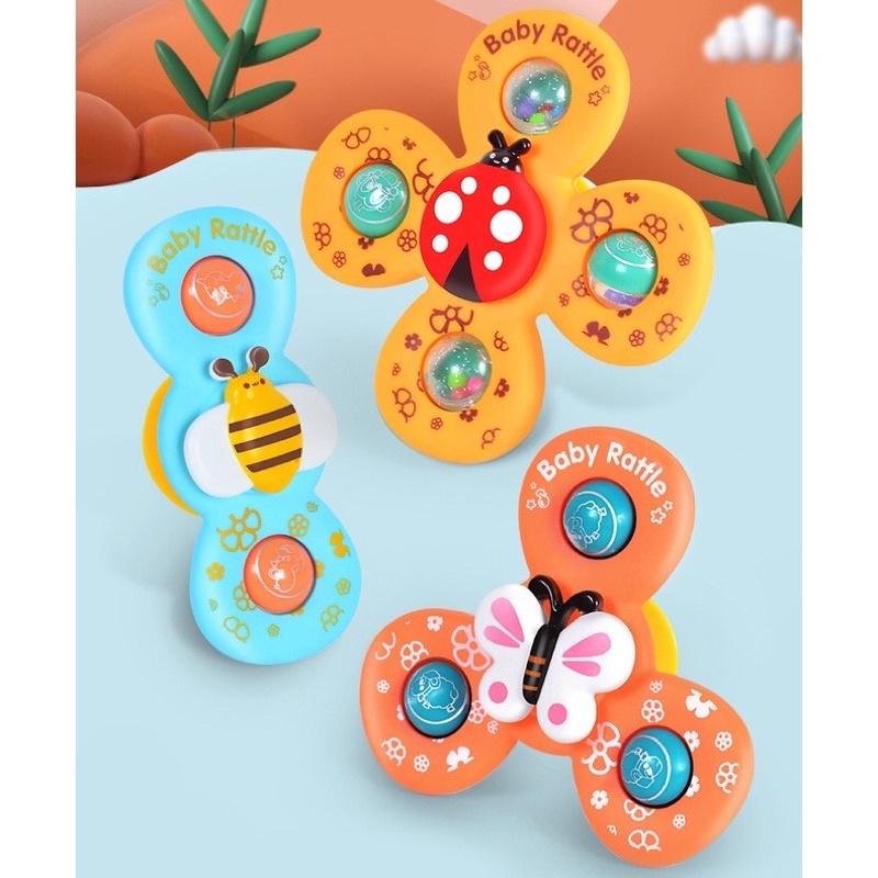 Đồ chơi Spinner- BỘ 3 con quay Spinner vui nhộn cho bé mới biết ngồi