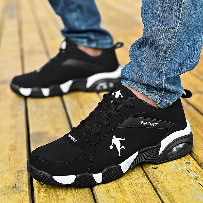 Giày Sneaker Nam 2022 Mới Chạy Bộ Nam Ngoài Trời Chống Trượt Thể Thao Giày Thời Trang Giày Thể Thao Nam giày Bóng Rổ Color: Black Red Shoe Size: 42