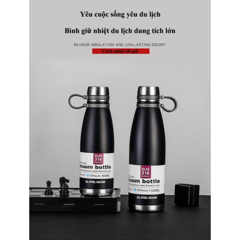 Bình giữ nhiệt uống trực tiếp thép không gỉ 316 cấp y tế