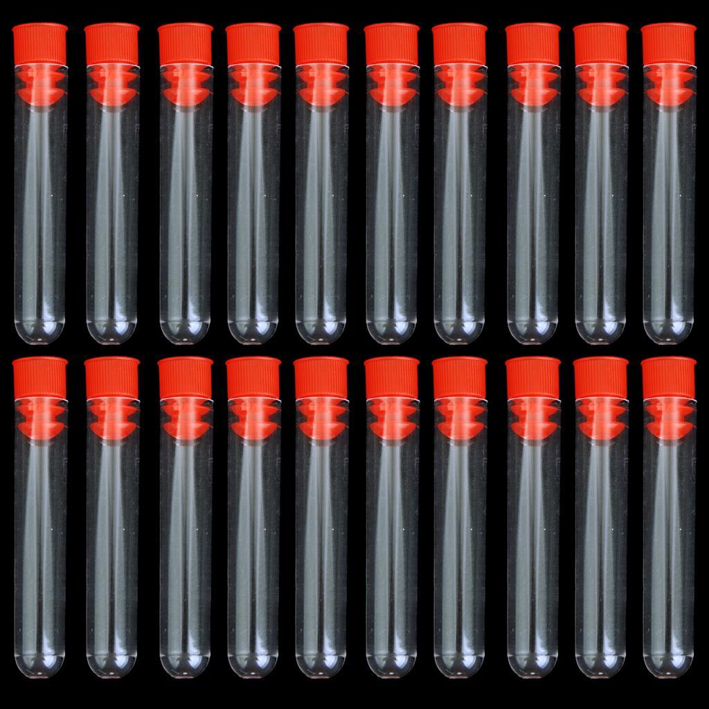 40pcs Test Tubes with Cryovial Graduated Plastic Screw Cap