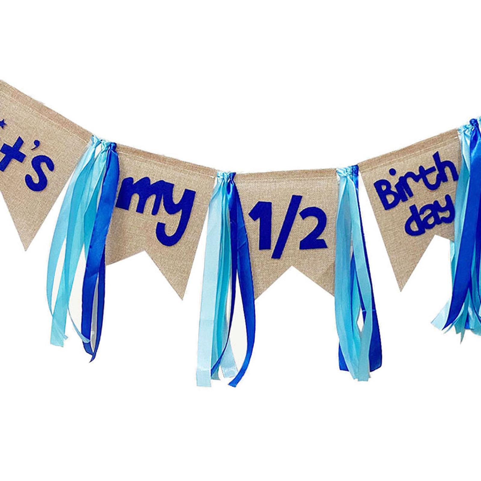 High Chair Banner Photo Prop 6 Months Banner for Party Baby Shower Birthday Girl Baby