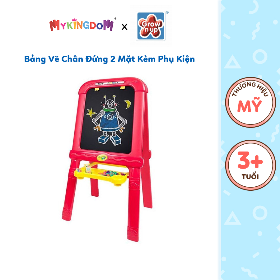 Đồ chơi giáo dục GROWN UP Bảng vẽ chân đứng 2 mặt kèm phụ kiện 5091