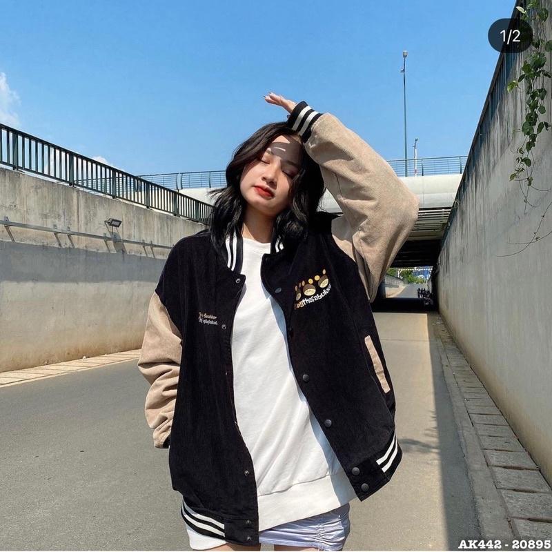 Áo Khoác  NHUNG Bomber Nam Nữ Dày Dặn Hàng CHUẨN ĐẸP IN  in CHỊ ONG NÂU NÂU Áo Khoác Đôi Couple Siêu Hot