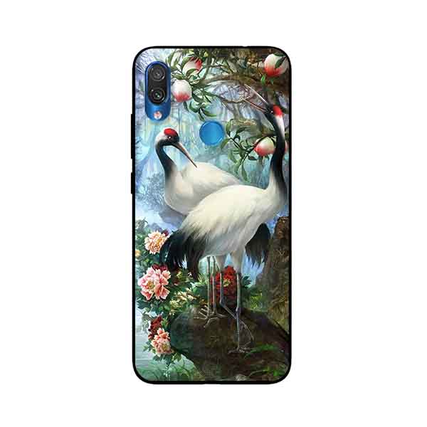 Ốp Lưng in cho Xiaomi Redmi 7 Mẫu Cặp Đôi Hạc - Hàng Chính Hãng