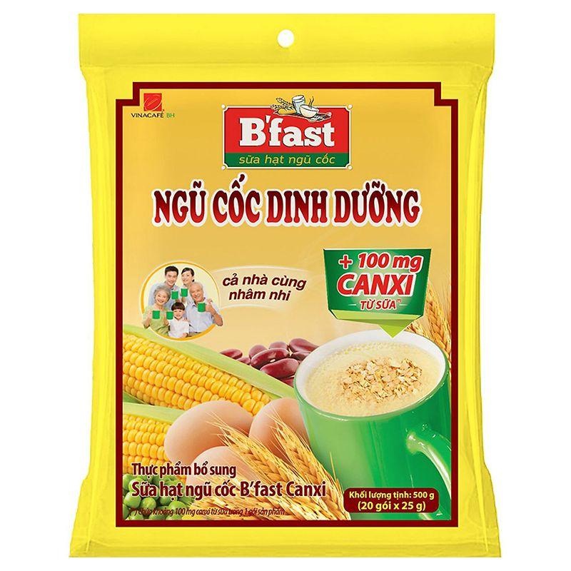 Sữa Hạt Ngũ Cốc BFast Canxi Bịch 500G 20 Gói x 25G – 8934683008720