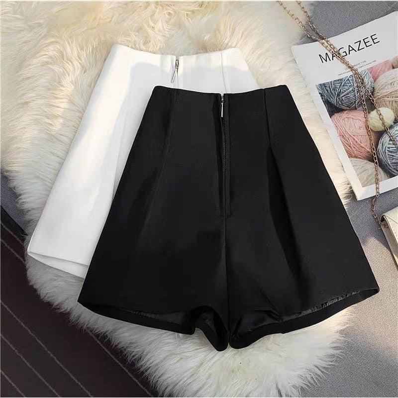 Quần Short Nữ Cạp Cao Khóa Trước So Hot Quần Đùi Nữ Chất Tuyết Mưa 2 Màu Siêu Xinh