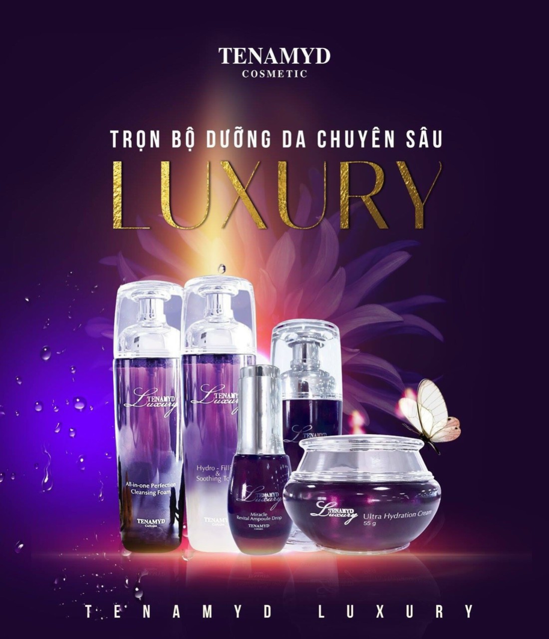 Nước Dưỡng Cung Cấp Nước Làm Mềm Da TENAMYD Luxury Hydro-Filling &amp; Soothing Toner 140ml