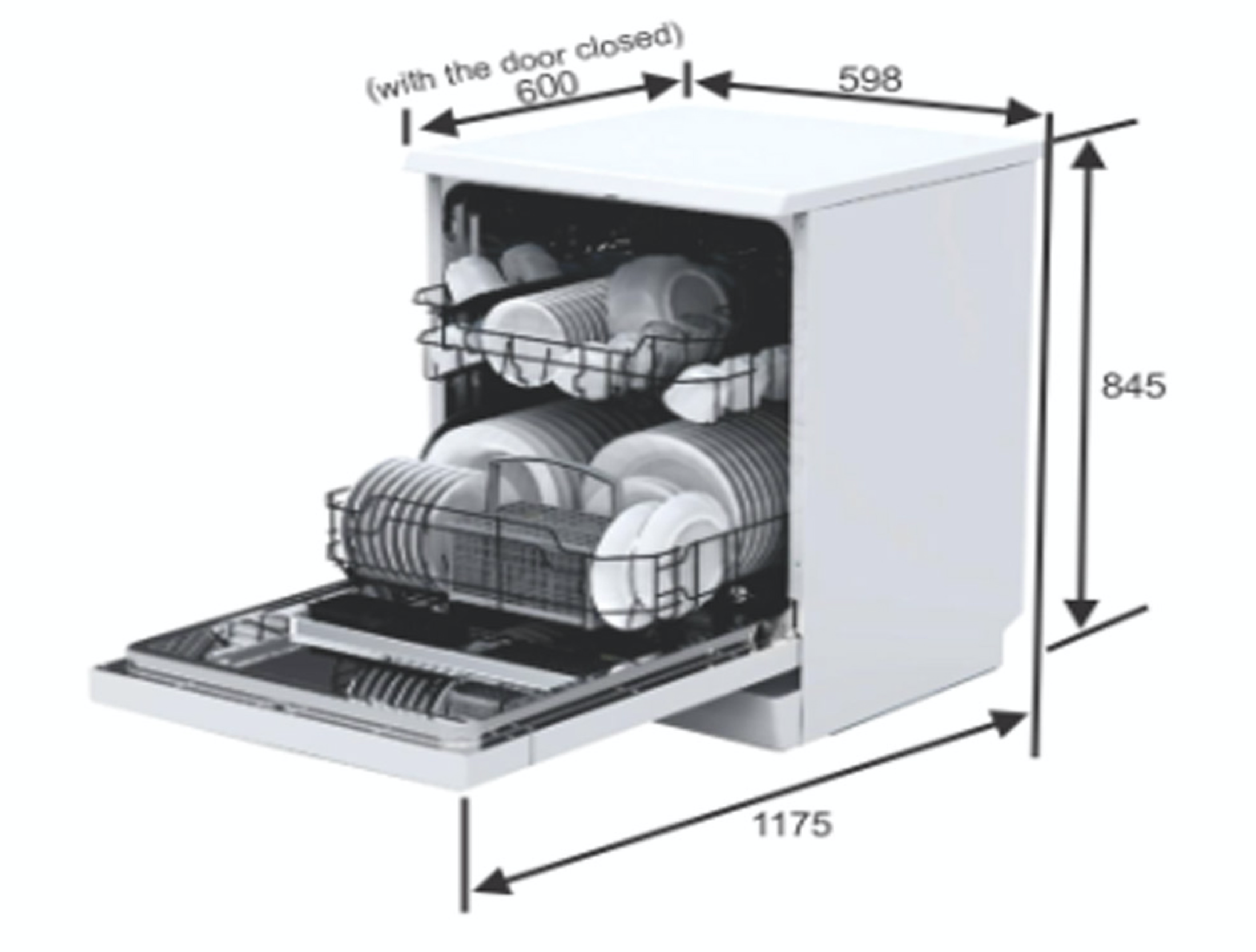 Máy rửa chén Elica WQP12-7605V - ELICA Ý - Hàng Chính Hãng