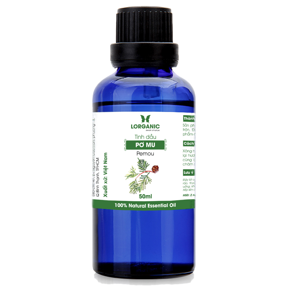 Tinh dầu pơ mu Lorganic 50ml/ Tinh dầu thiên nhiên nguyên chất/ Hương thơm ngọt ngào, ấm áp/ Giải tỏa căng thẳng, mệt mỏi, xua đuổi muỗi và côn trùng/ Thích hợp dùng với đèn xông và máy khuếch tán.