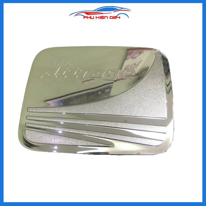 Ốp nắp bình xăng Attrage 2015-2016-2017-2018-2019 mạ crom chống trầy trang trí ô tô