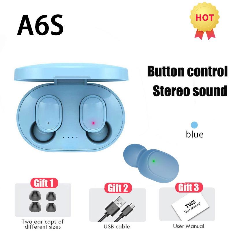 Tai Nghe Bluetooth Không Dây A6S TWS Phong Cách Thể Thao Cho Xiaomi IPhone