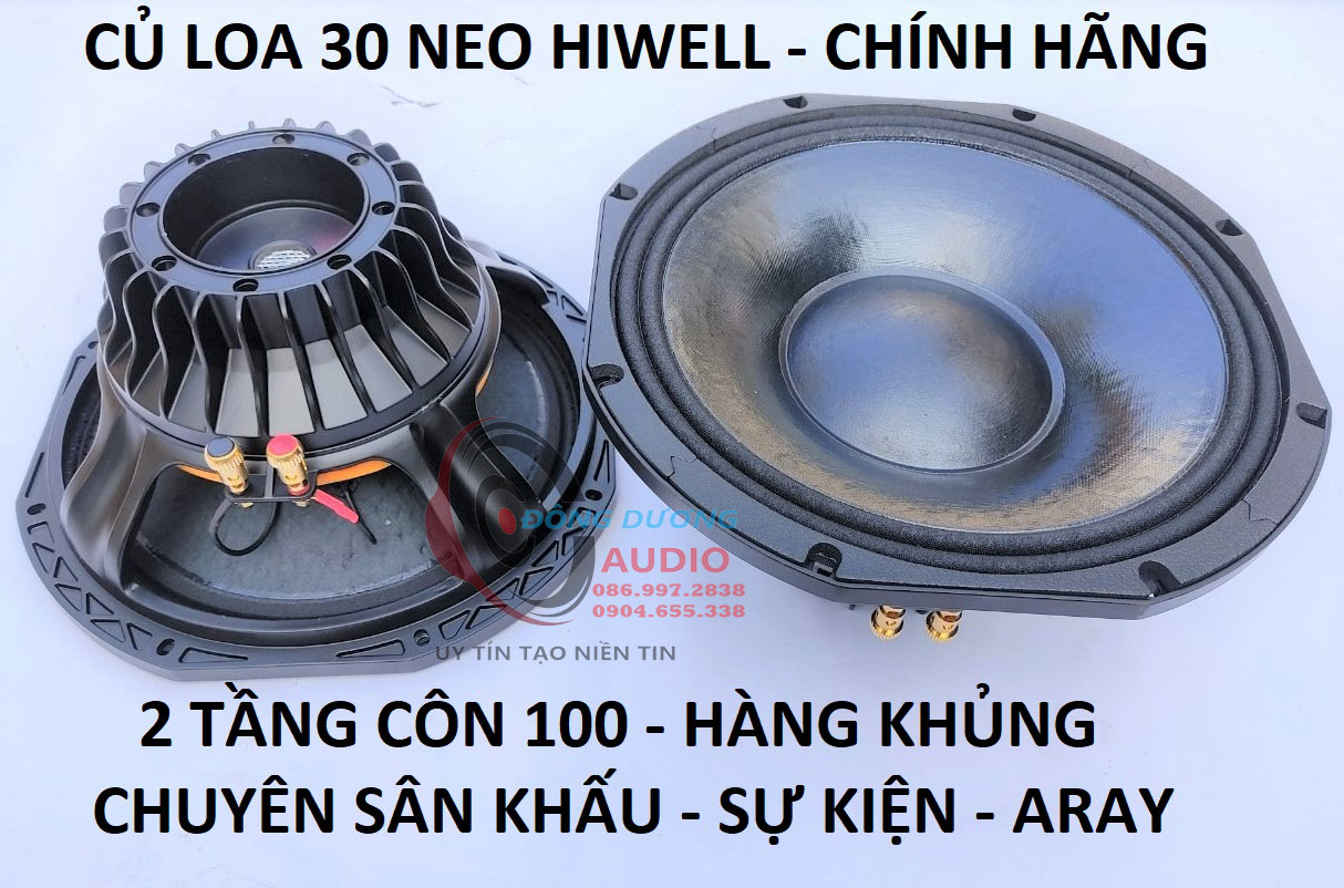 CỦ LOA 30 NEO HIWELL - 2 TẦNG CÔN 100 DÂY NHÔM DẸT - HÀNG KHỦNG CHUYÊN SÂN KHẤU SỰ KIỆN - HÀNG CHÍNH HÃNG