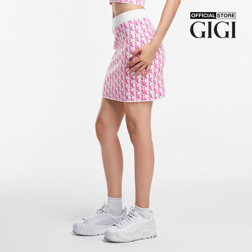 GIGI - Chân váy bút chì mini lưng thun phối logo thời trang G3301K231705