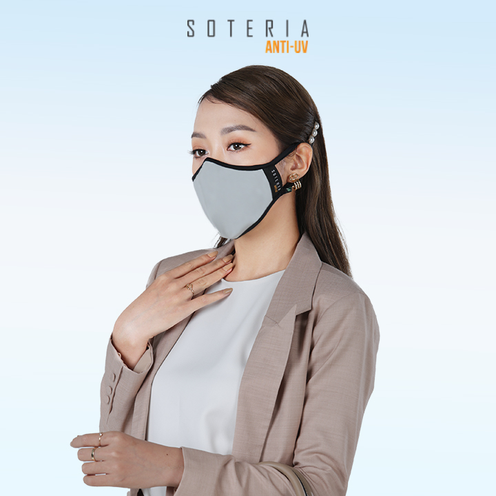 Khẩu trang chống nắng Anti UV Soteria Sea Salt đạt chuẩn UPF 50+, chống khuẩn chống bụi siêu mịn 0.1 micro - Size S,M,L