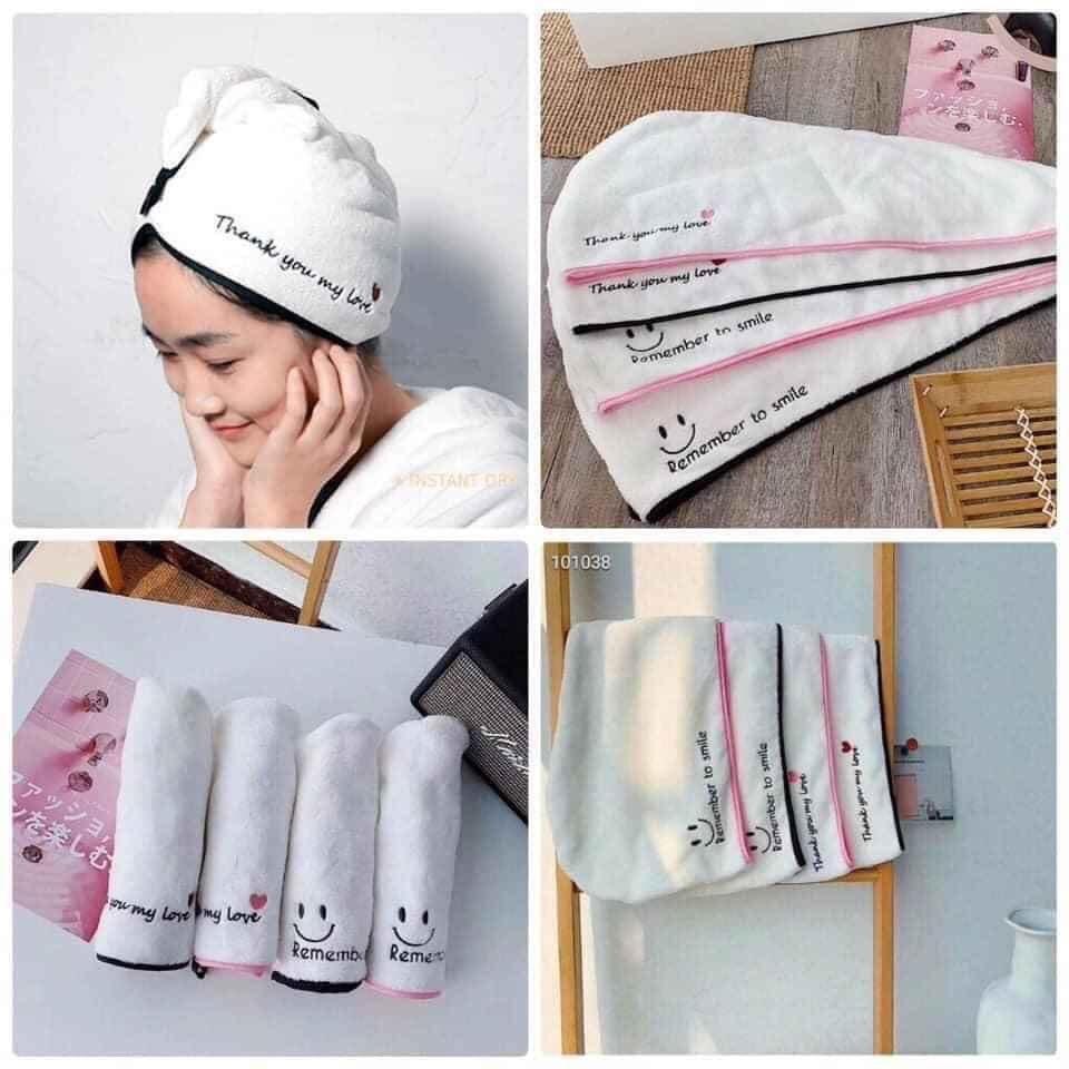 Khăn quấn ủ tóc, trùm tóc, ráo nước giúp tóc mau khô siêu tốc