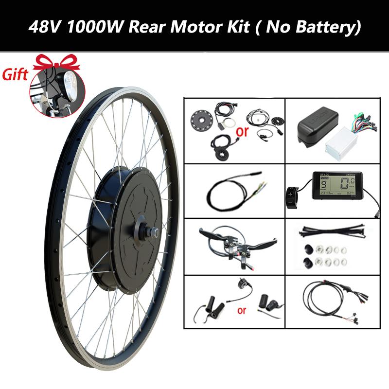 Bộ Động Cơ Ebike 48V 1000W Bộ Chuyển Đổi Xe Đạp Điện Mạnh Mẽ 1500W Với Pin Lithium 26Ah Tầm Xa 100Km Động Cơ 2000W Color: 48V 20AH 1000W Size: 27.5inch