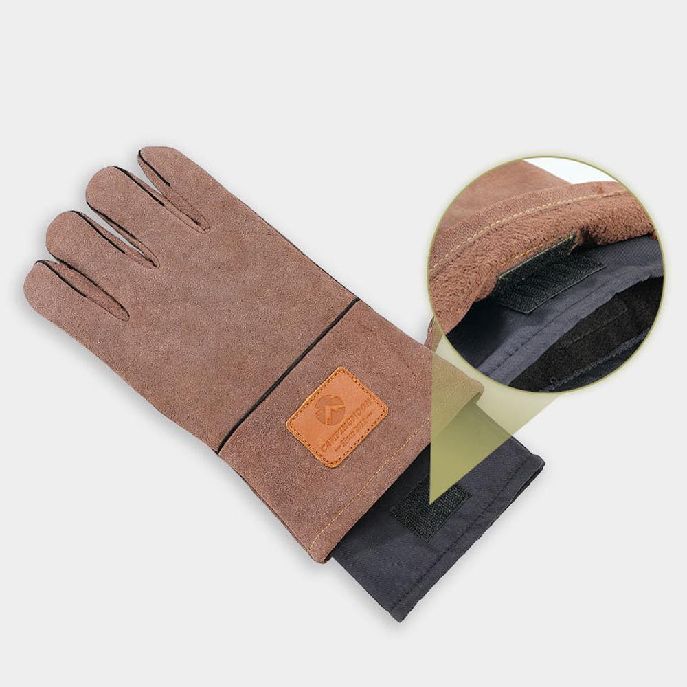 Găng Tay Da Chống Nhiệt Độ Cao Hai Lớp Tháo Rời Thương Hiệu Campingmoon