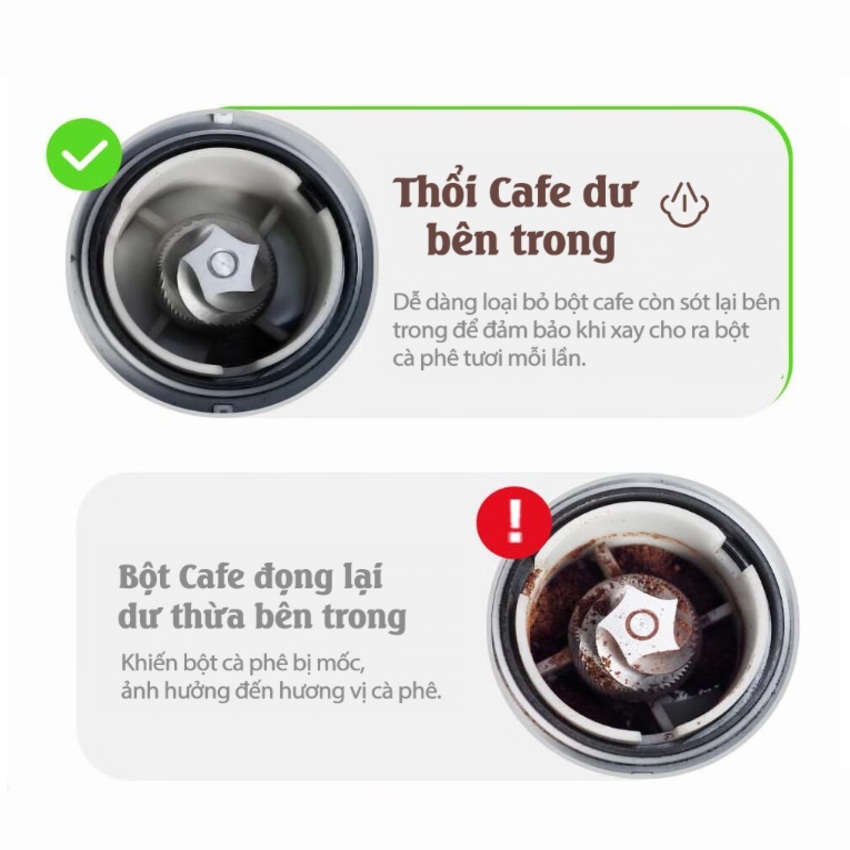 Máy xay hạt cà phê tự động, tích hợp 34 chế độ xay. Thương hiệu Mỹ HiBREW cao cấp G3 - HÀNG CHÍNH HÃNG