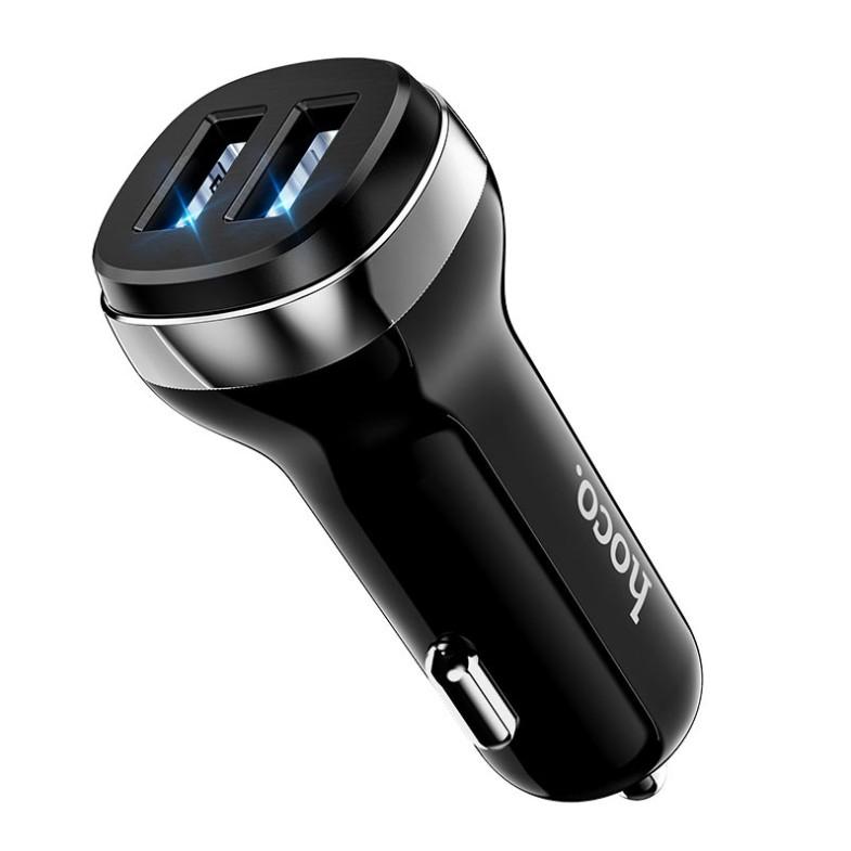 Tẩu sạc Hoco Z40 2 cổng USB Dùng Trên Xe Hơi Cổng Khe Cắm Cho Samsung iPhone Huawei Vivo Oppo LG Lenovo - Hàng chính hãng