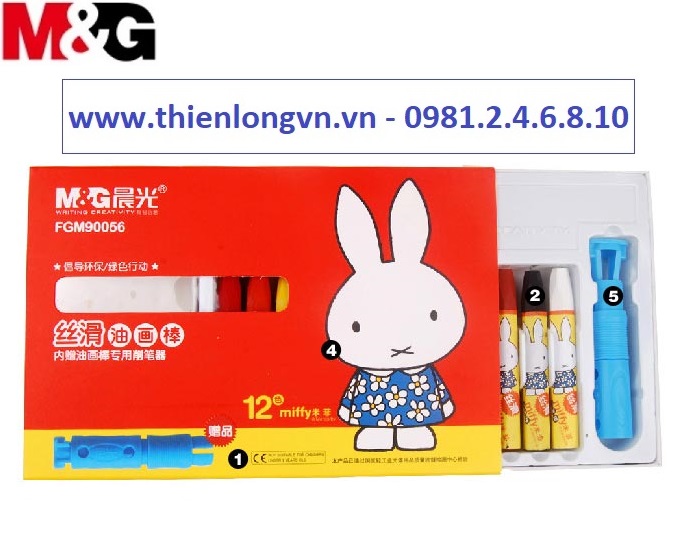 Bút sáp dầu 12 màu Miffi M&G - FGM90056