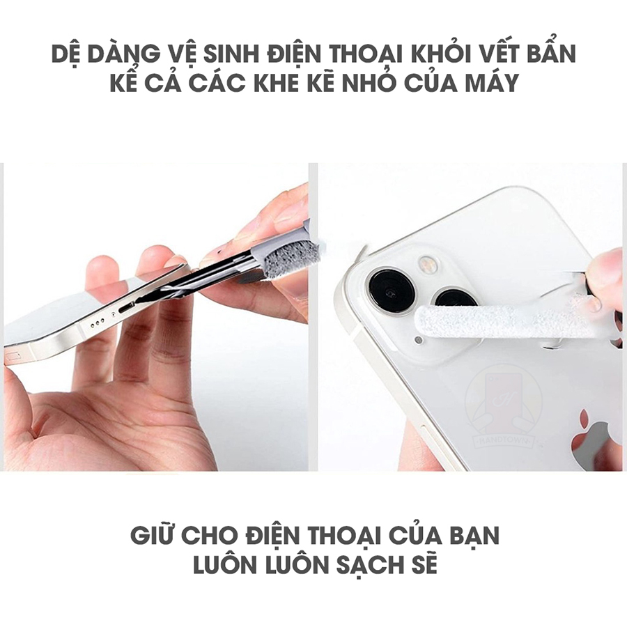 Bộ chổi vệ sinh 5 trong 1 đa năng dành cho vệ sinh tai nghe / bàn phím máy tính / laptop / điện thoại / máy ảnh - Handtown - Hàng Chính Hãng