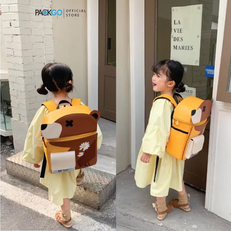 Balo Beddy Bear cho Bé học Mẫu giáo Từ 05 tuổi trở lên Cute Bag 2.0 họa tiết Gấu Nâu - Thiết kế chống gù lưng - Bảo hành chính hãng 2 năm