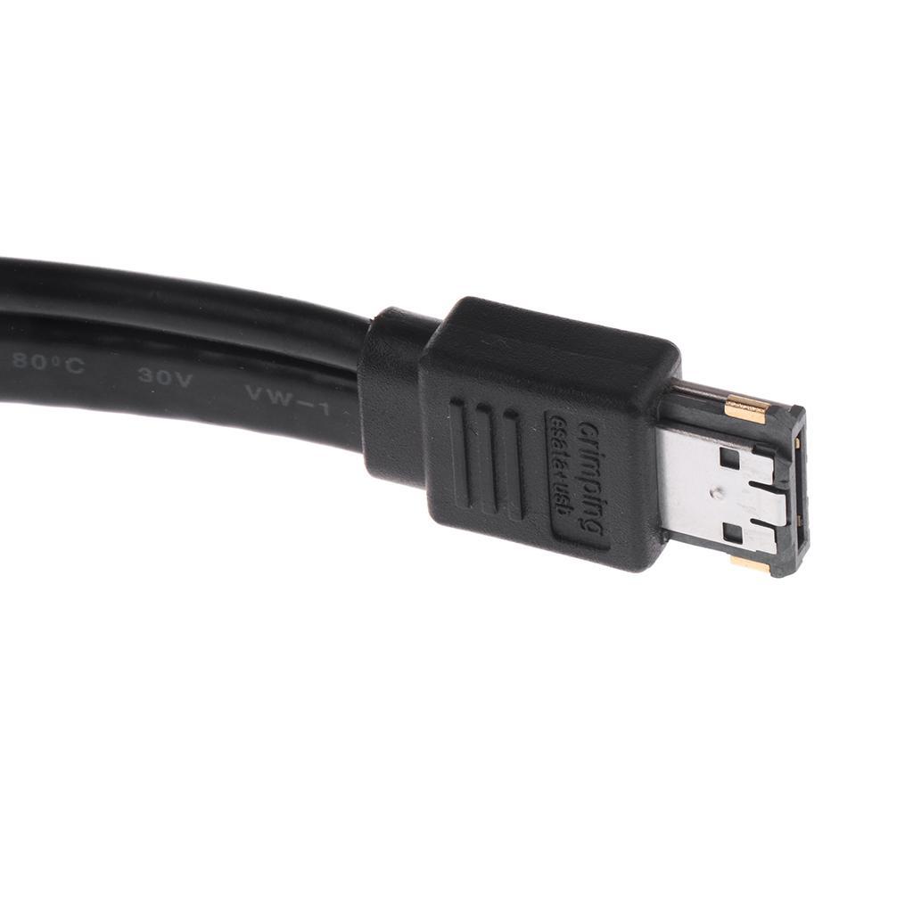 50cm Power Esata to Sata Cable Dual Power USB 12V 5V Combo to 22 Pin For HDD